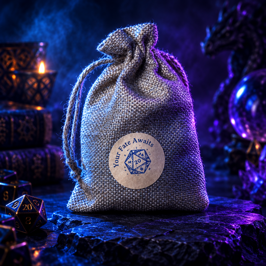 DnD Polyhedral Dice Set with Dice Bag | 7-Piece RPG Dice Set