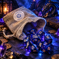 DnD Polyhedral Dice Set with Dice Bag | 7-Piece RPG Dice Set